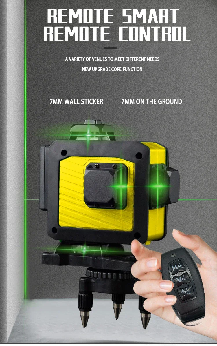 KM Многоцелевой Магнитный лазерный уровень с вращающимися линиями для