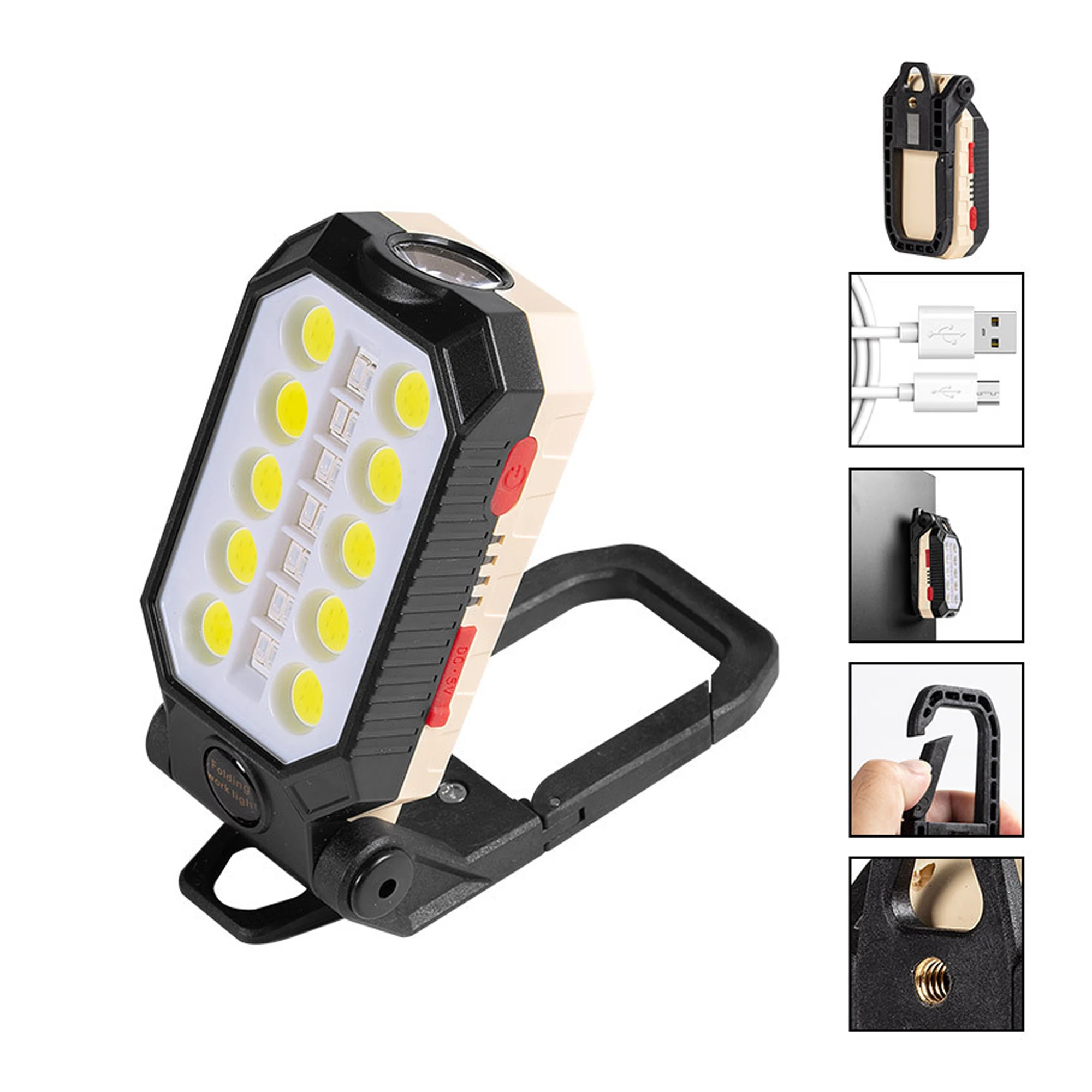 

USB Torch Outdoor Lantern Power Display LED Flashlight Inspection