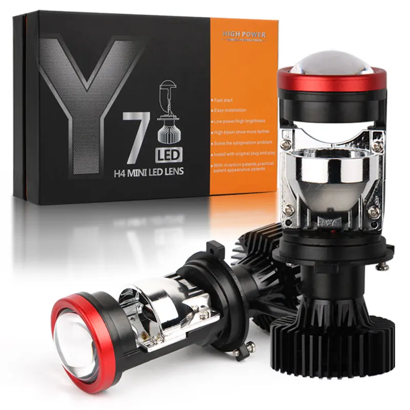 

Мини-лампы для автомобильных фар Y7D, светодиодные лампы H4 для автомобильного освещения, 6500K, светодиодная фара белого цвета с охлаждающим вентилятором, дальний и ближний свет для автомобиля