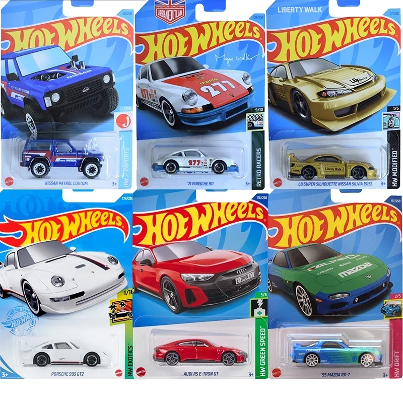 Original Hot Wheels Car Diecast 1/64 Porsche 911 Audi Gt Bentley Nissan Camaro Mazda Voiture Model Toys For Boy Collection Gift