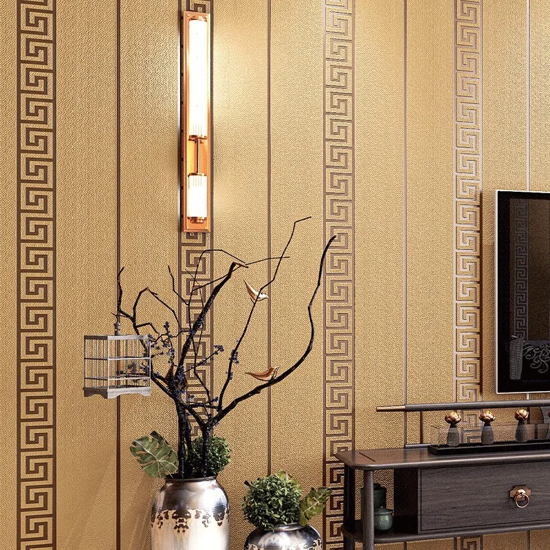 

Self-adhesive Wallpaper Chinese Retro Style Imitation Classical Zen Study Hotel Restaurant Buddha Hall Back Pattern Wallpaper