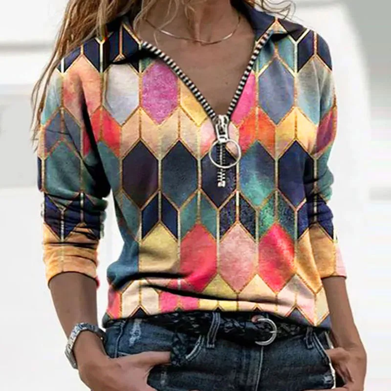 

Женская футболка с V-образным вырезом и длинным рукавом