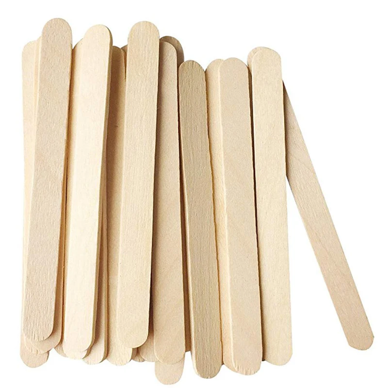 

100Pcs/Set Popsicle Sticks Natural Wooden Pop Popsicle Sticks 11.4CM Length Wood Craft Ice Cream Sticks Popsicl Accesorios