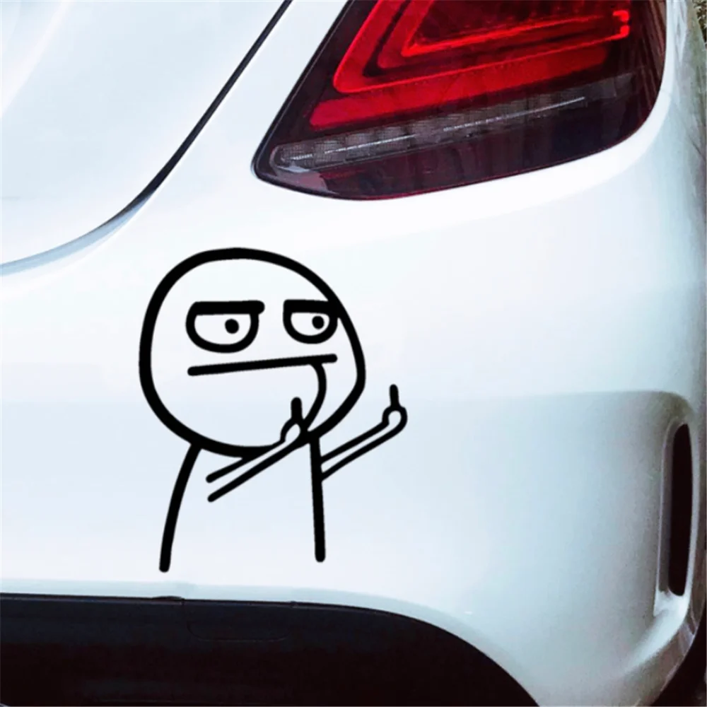 

Car Cartoon Funny Middle Finger Sticker for Toyota Sequoia GR Camry Prius 4Runner Sienna i-TRIL