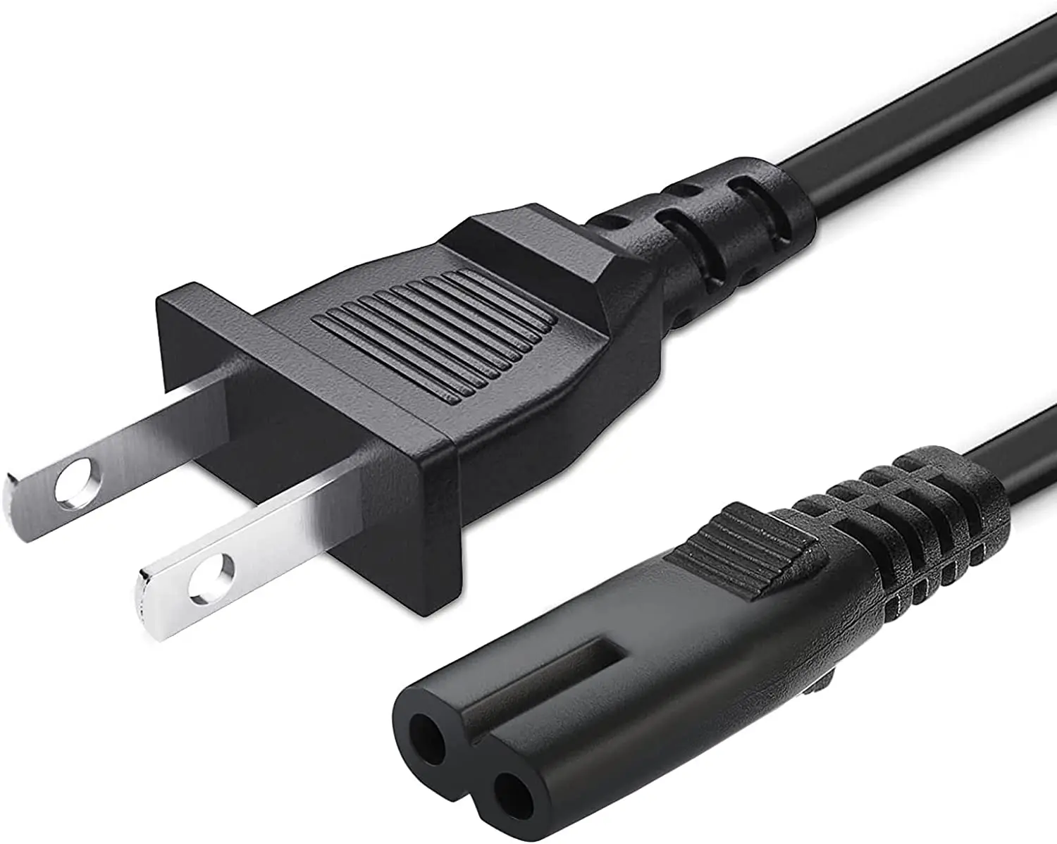 2 Prong Power Cord Fit for ONN. 100008734 100008736, ONN. 2.0 2.1 32
