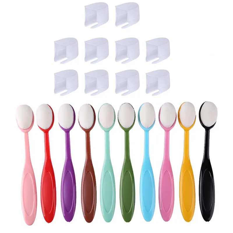 

10pcs/set Smooth Blending Brushes Drawing Painting Brushes Flat Kit for DIY Scrapbooking Cards Making Ink Application Tools