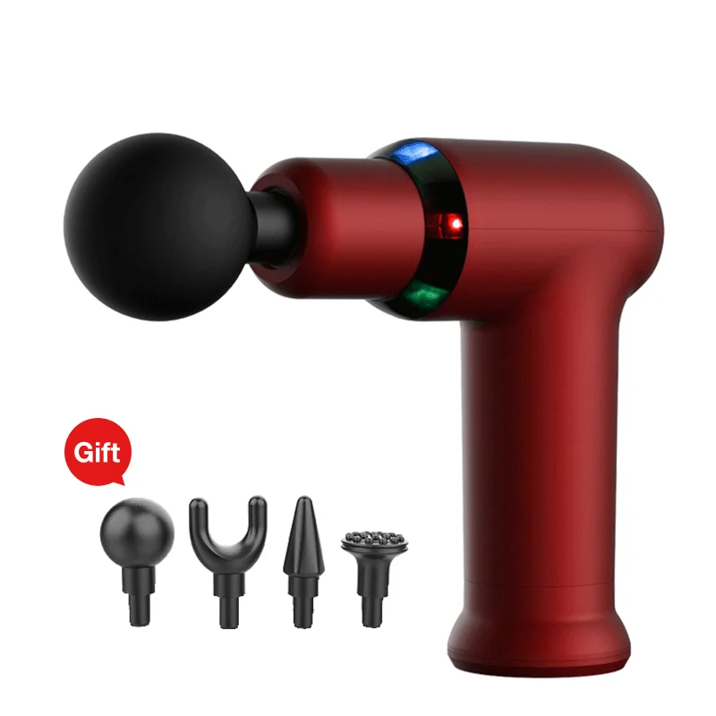 

Hot Compress Massage Gun Cool LED Light Percussion Pistol Massager Deep Tissue Muscle Neck Body and Back Relaxation
