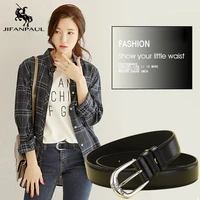 jifanpaul womens genuine leather high quality fashion belt alloy printing pin buckle ladies belt wild trend jeans free shipping