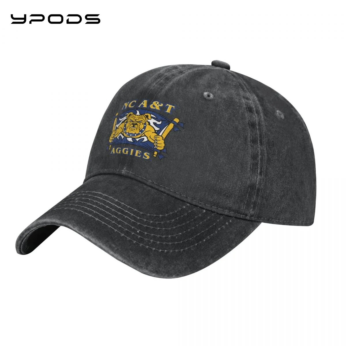 

Nc North Carolina A & T State University Aggies Vintage Baseball Cap Washable Cotton Adjustable Cap Hats For Men