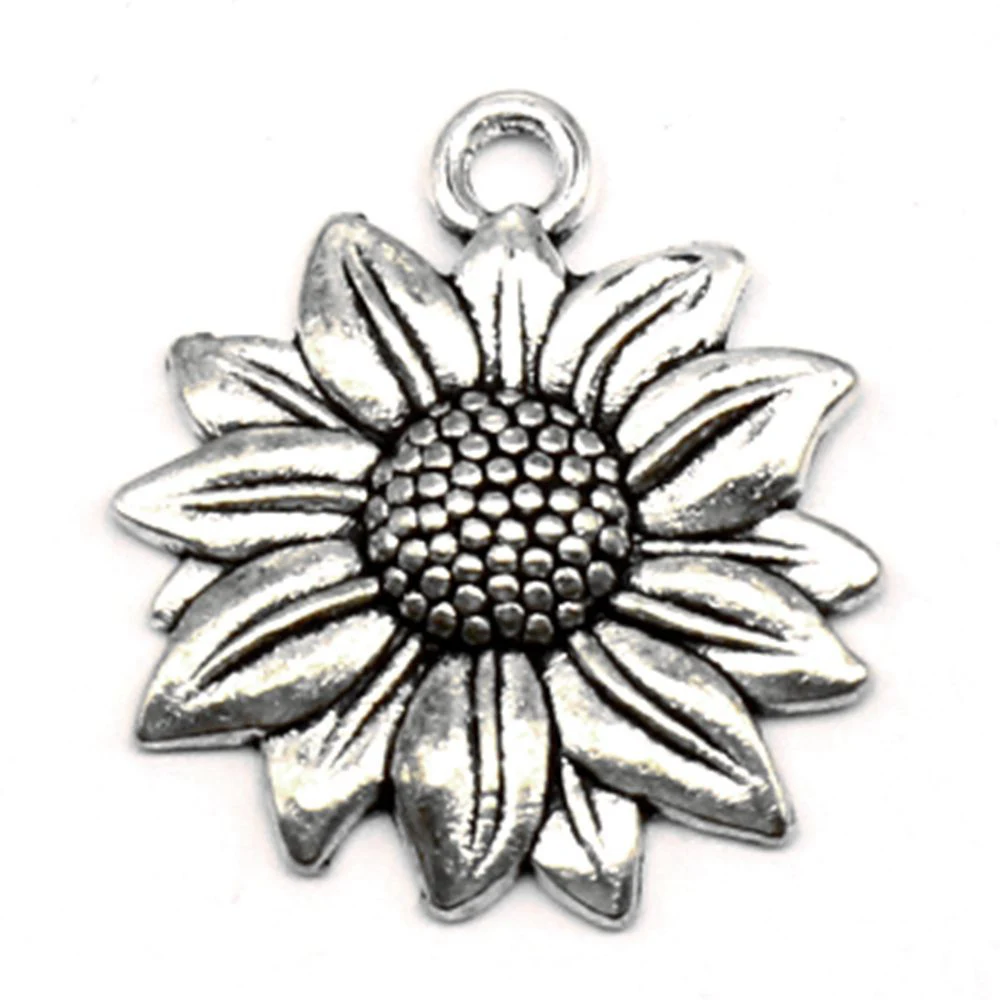 

10 pieces 19x22mm Sunflower charms Jewelry making best gift