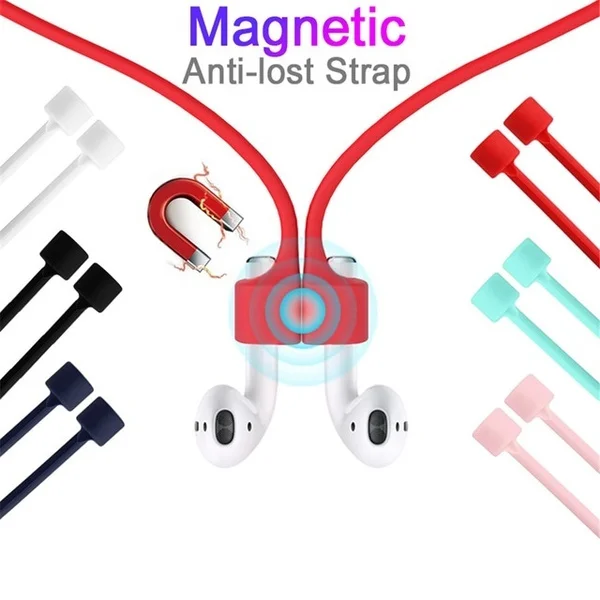 

1PC For AirPods Magnetic Silicone Anti-lost Neck Strap Wireless Earphone String Rope Headphone Cord Earphone Accessories