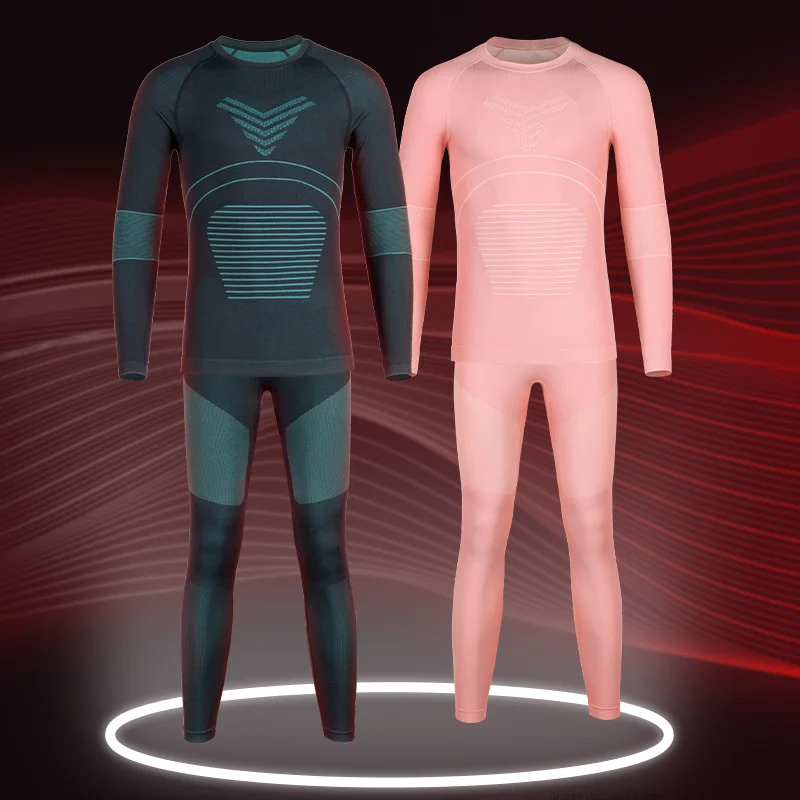 

Winter Nieuwe Kinderen Ski Sneeuw Ondergoed Set Warm Sneldrogende Ademende Outdoor Riding Wandelen Sport Strakke Kleding Broek