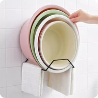 1pc bathroom toilet basin rack sucker washbasin storage rack free punch towel holder drain storage holder