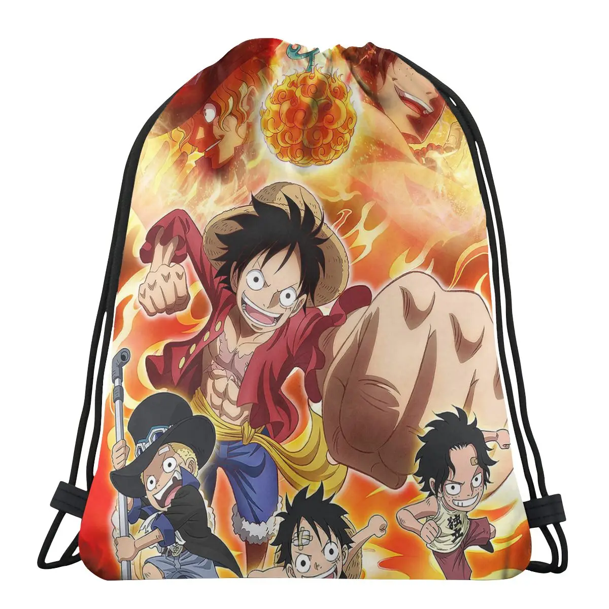 

Luffy One Piece Anime Print Drawstring Storage Backpack Teenager Travel Bag Multi-function Pocket