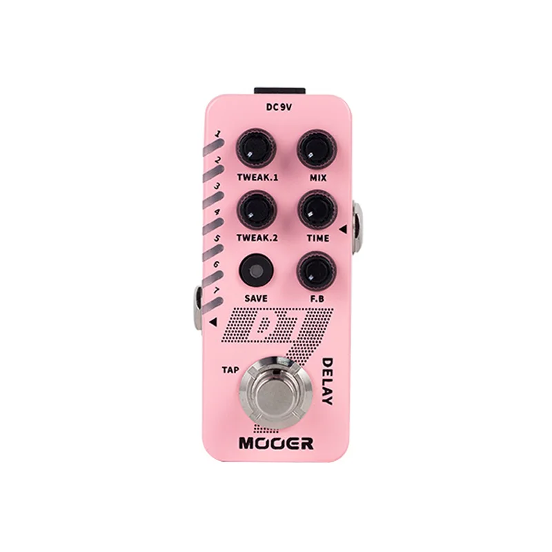 

MOOER D7 Delay Pedal Guitar Delay Effects Pedal 6 Types Customizable Digital Delay Effects and Looper for Guitar Accessories