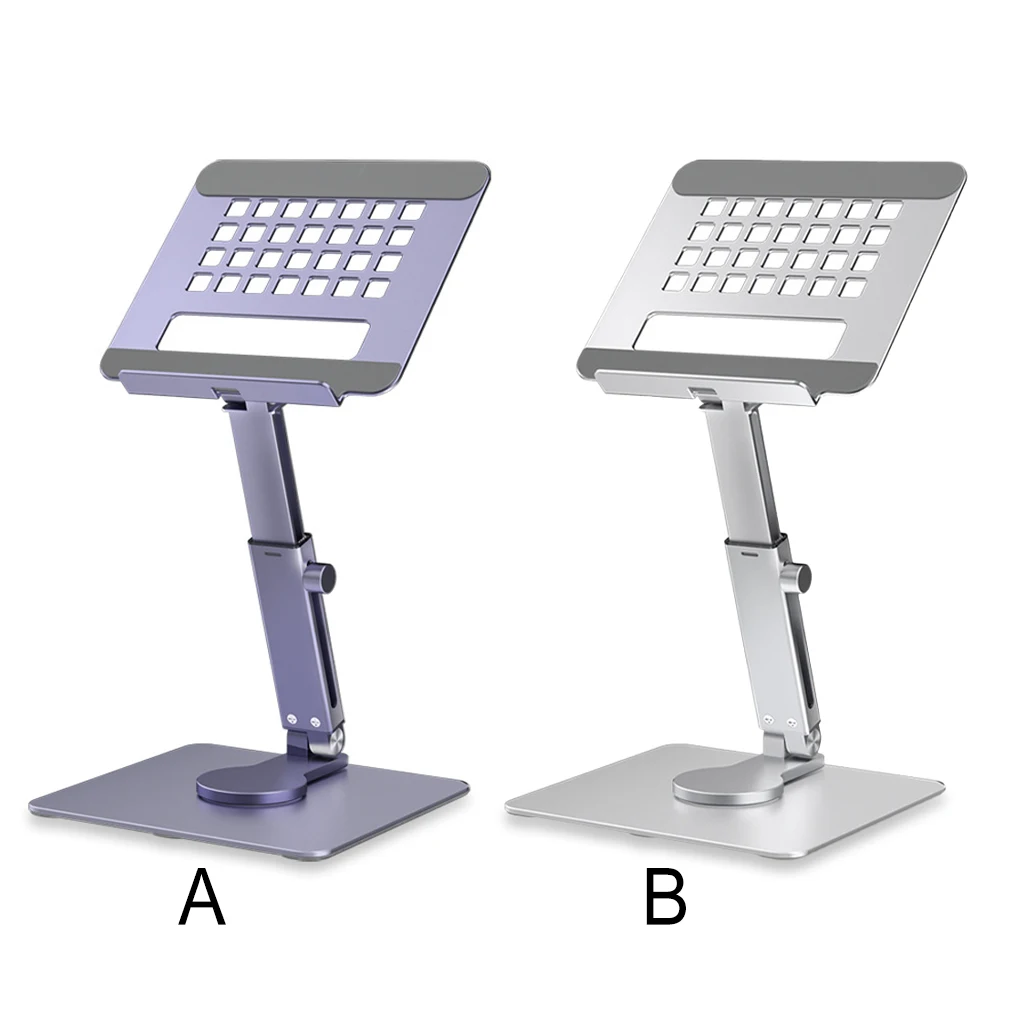 

Tablet Stand Folding 360 Degree Rotating Multi-angle Adjustable Retractable Aluminum alloy Holder Bracket Accessories Gifts Gray