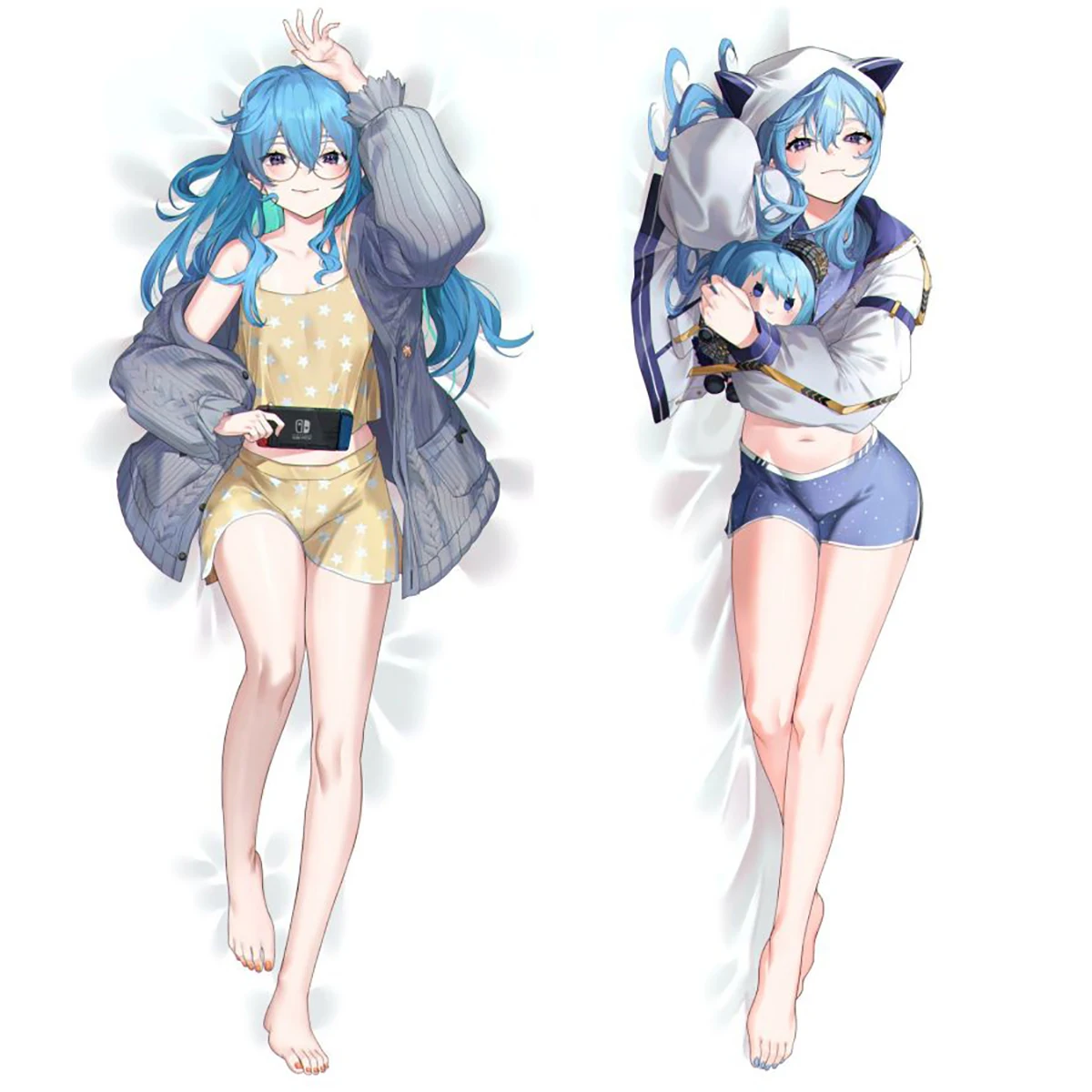 Аниме Сексуальная девушка Vtuber hositech Suisei Косплей дакимакура обнимающая подушка