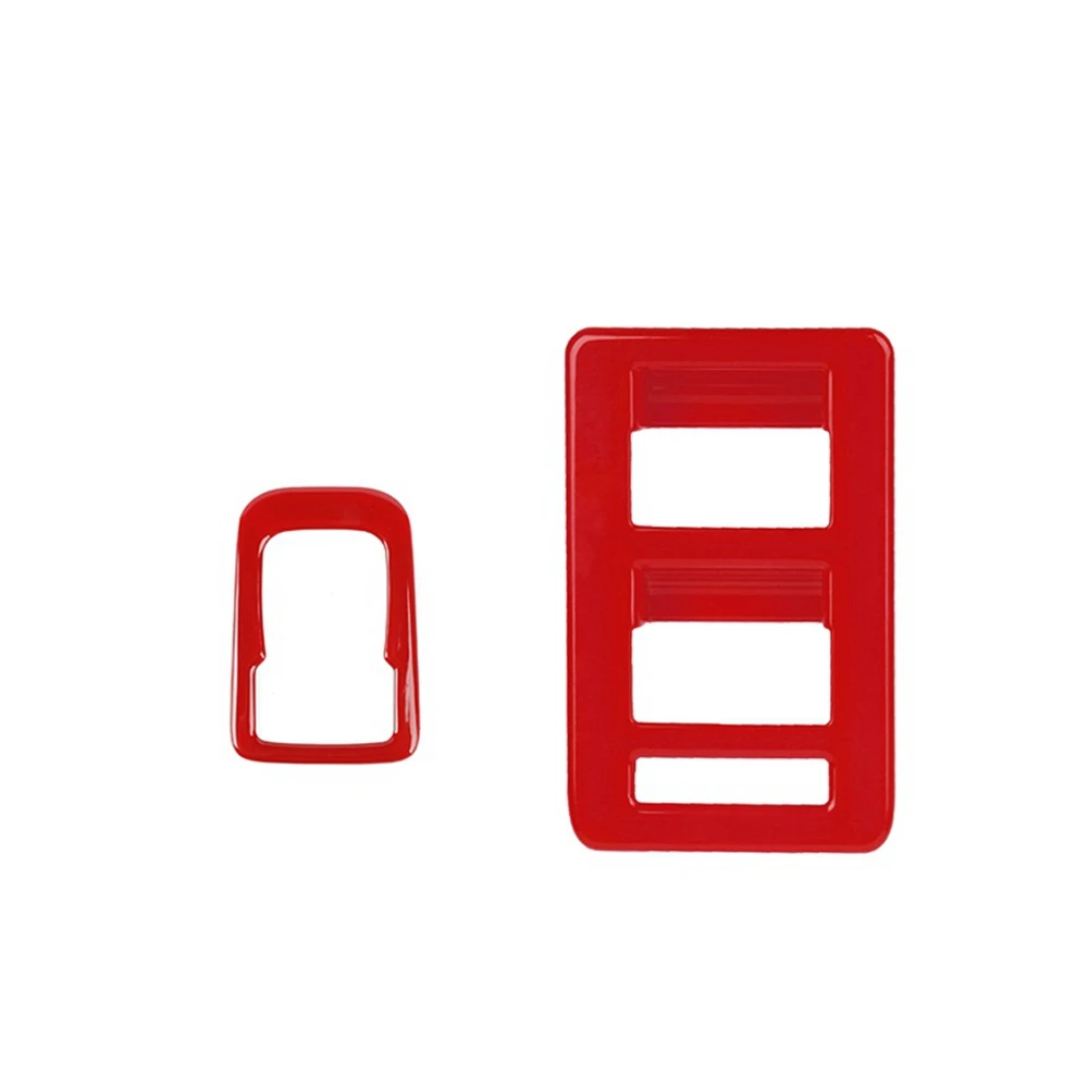 

Автомобильный Центральный переключатель кнопки стеклоподъемника и зеркальная Регулировка крышки отделки для Ford Bronco 2021 2022, красный