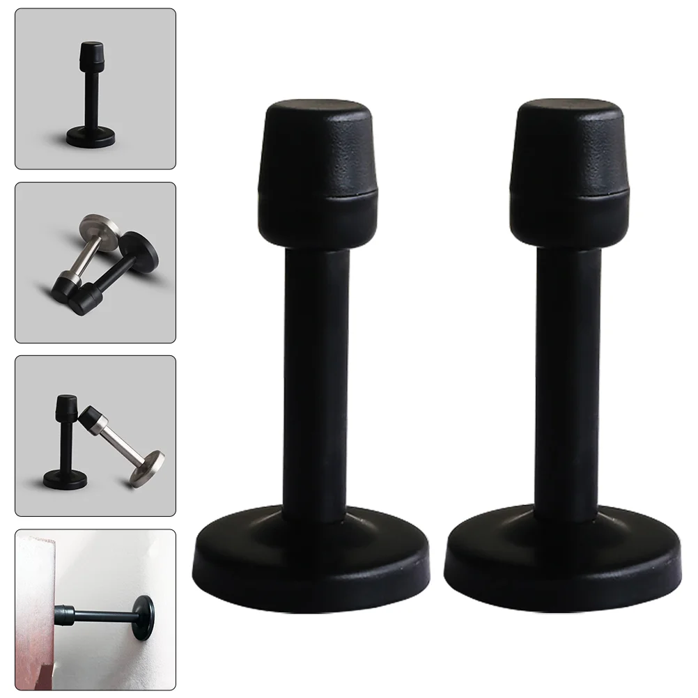 

2 Pcs Rubber Door Tool Stand Buffer Accessory Protective Stopper Metal Stainless Steel Anti-collision Suction