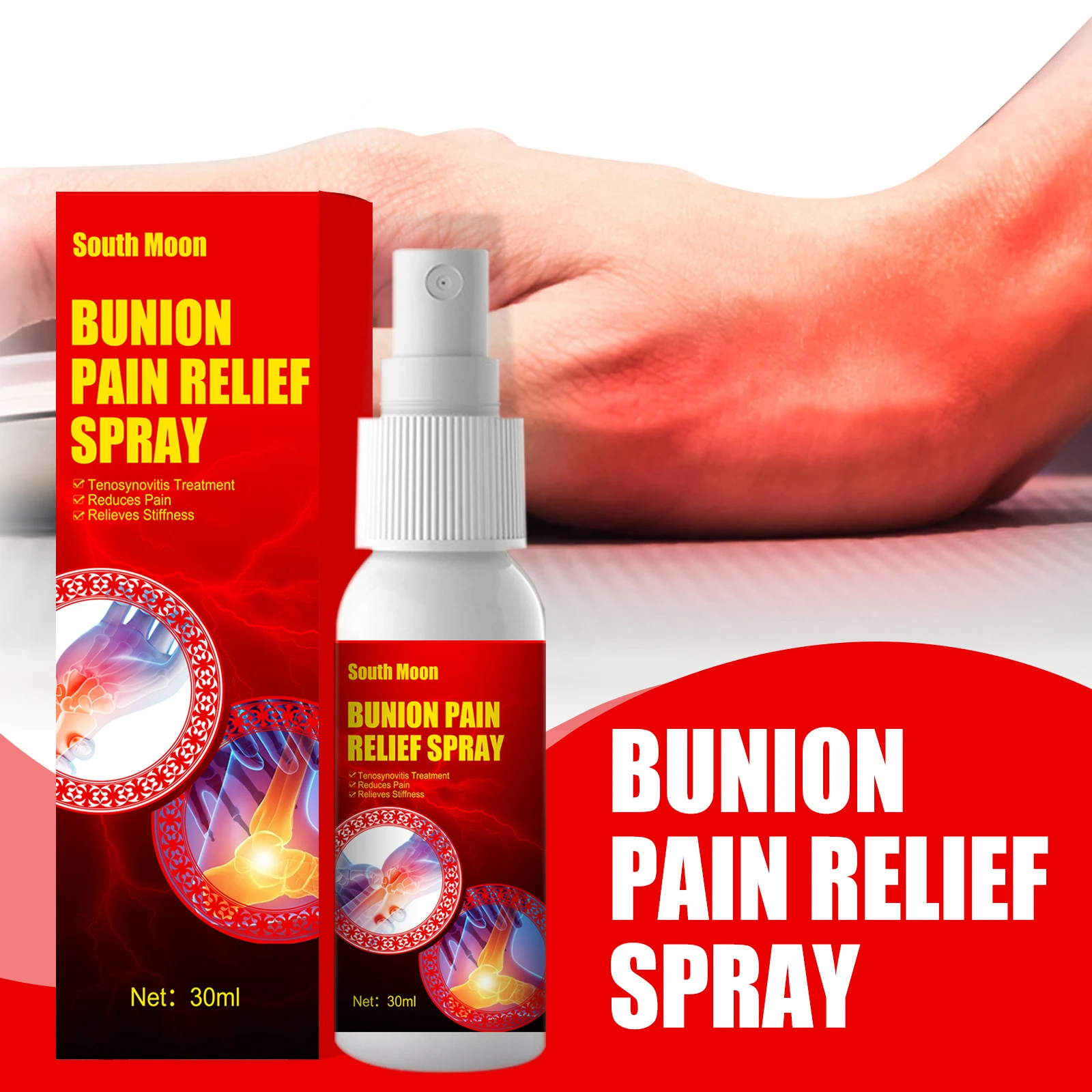 

Toe Pain Bunion Pain Relief spray cream Joint liquid Bunion Gout Pain Relief Stiffness Inflammation Treatment Arching Treatment