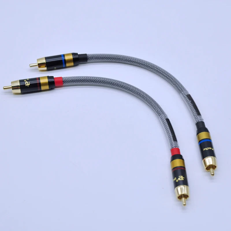 UU12 2 шт./пара HIFI 4N-OFC RCA кабель штекер-штекер аудио кабель/0 м 0 5 1