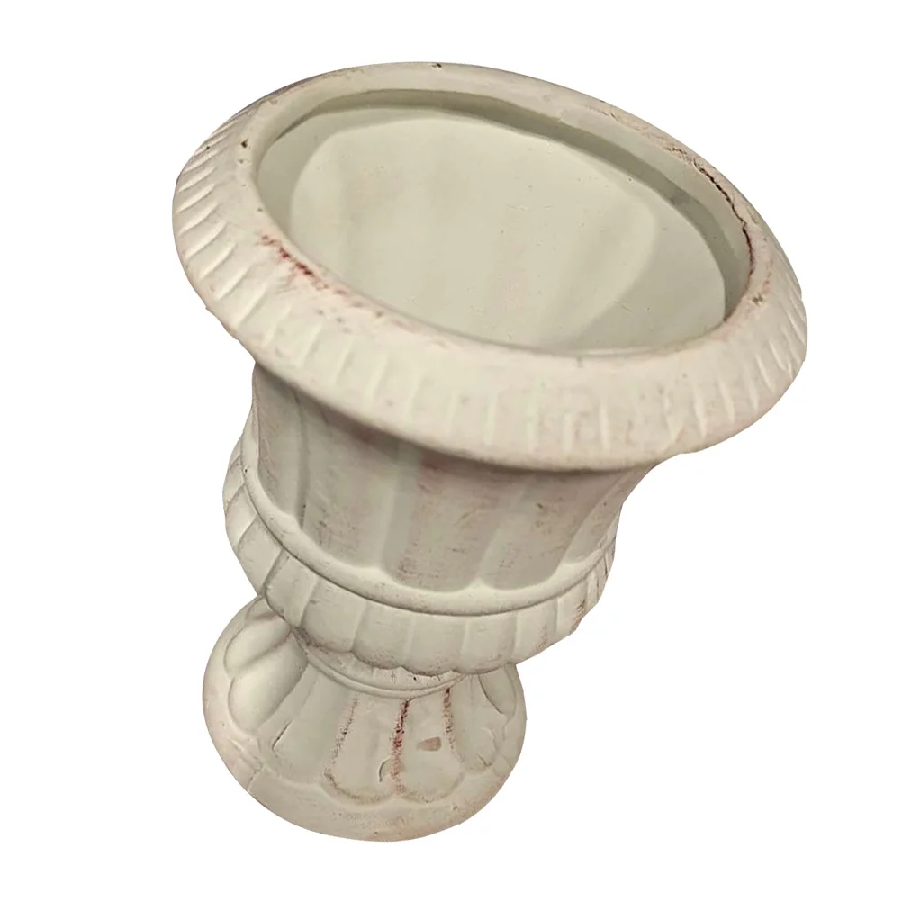 

1Pc Cement Vase Simple Centerpiece Ornament European Style Flower Vase