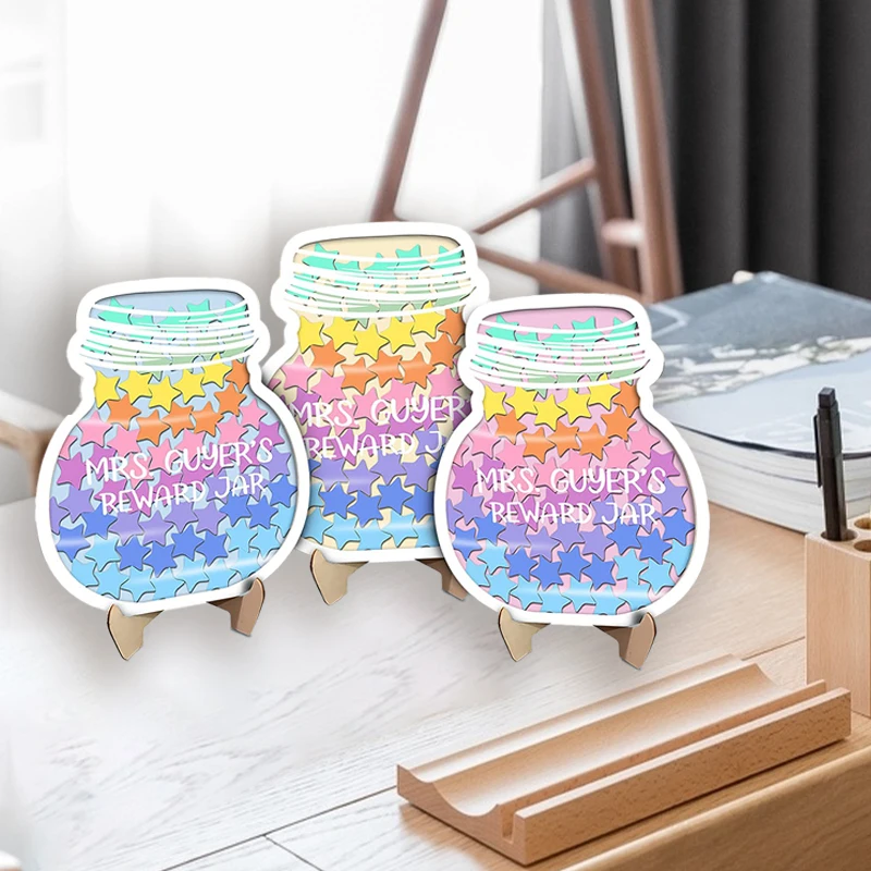 

Персонализированная Магнитная банка для награждения со звездами для студентов, картонная доска для объявлений, приспособление для обучения в классе