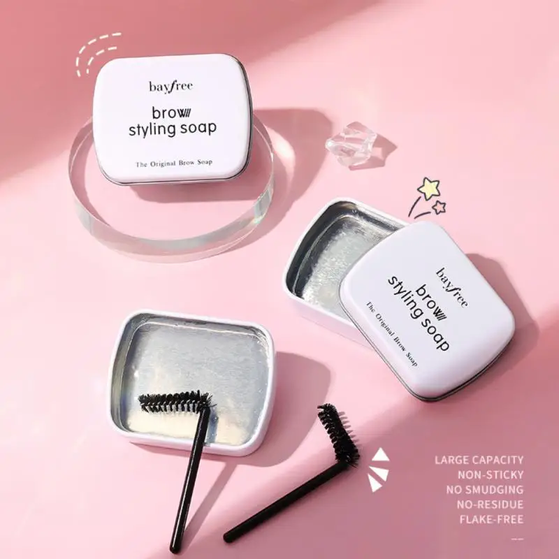 

Eyebrow Soap Wax With Brush Spray Bottle Natural Waterproof Eyebrows Pomade Gel Brow Styling Makeup Soap TSLM1