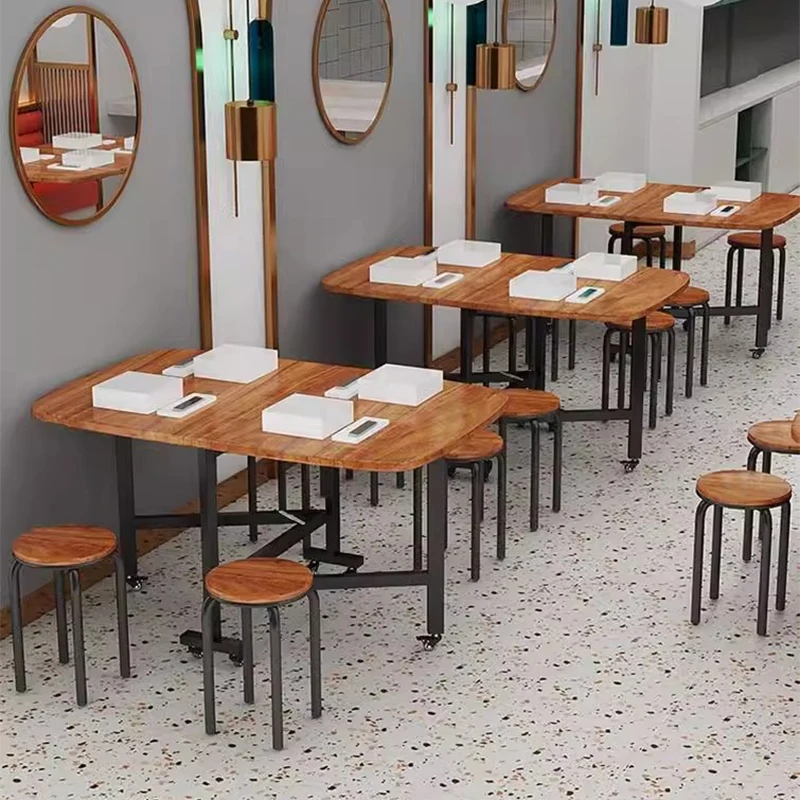 

High Wheel Extendable Dining Table Metal Legs Nordic Office Apartment Coffee Tables Newclassic Living Room Esstische Furniture