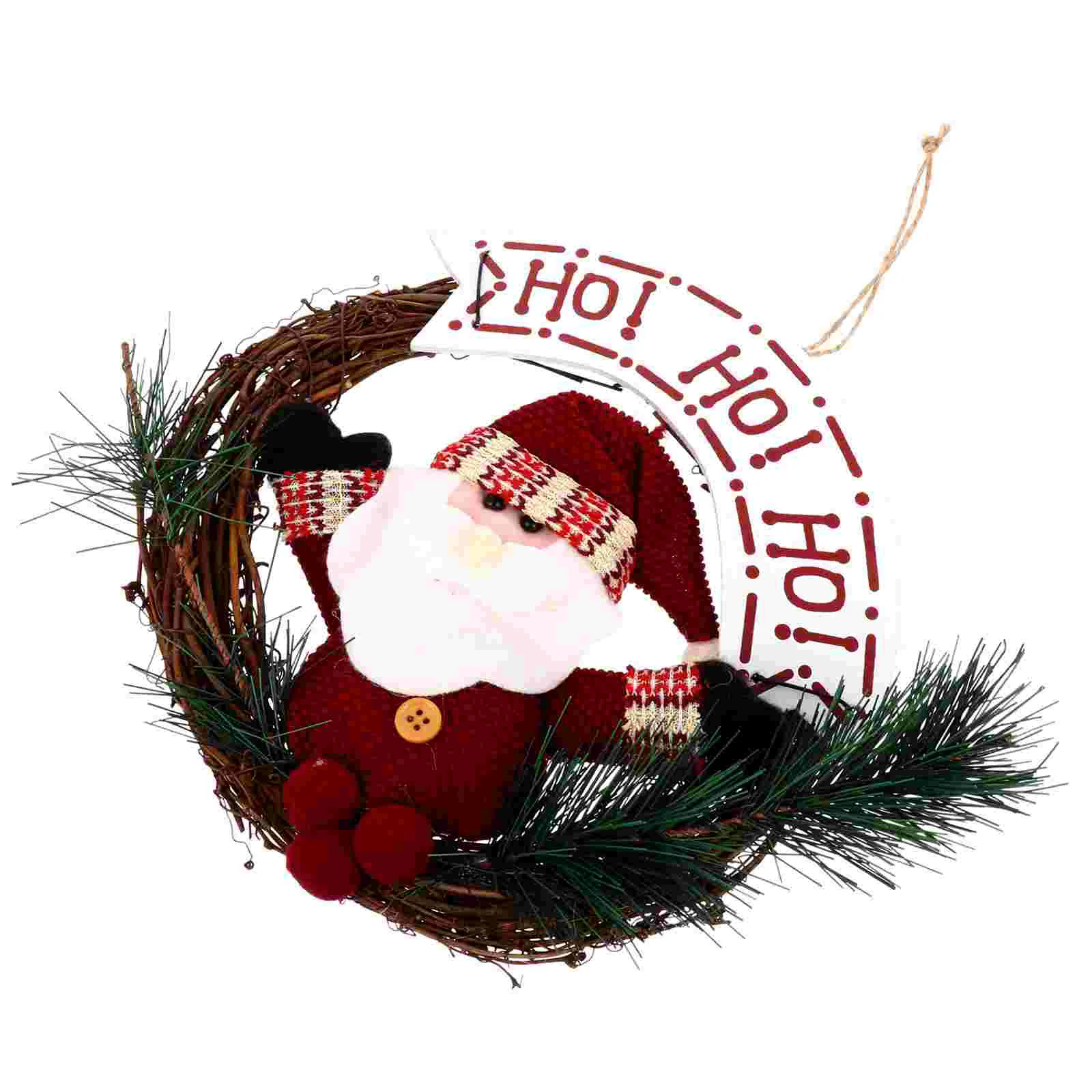 

Christmas Wreath Party Decoration Santa Claus Wreath Ornament Garland Adornment