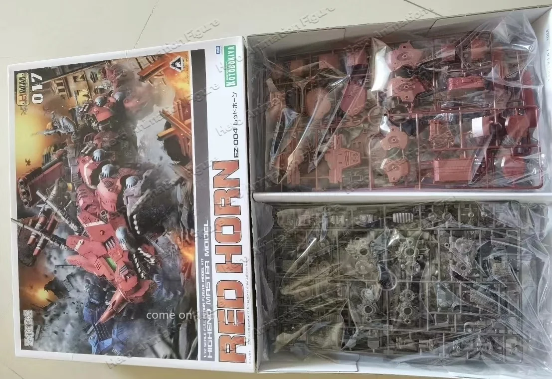 Фото В наличии KOTOBUKIYA ZD183 EZ-004 ZOIDS Red DARK HORN Red and Black Triceratops, сборная модель, игрушка, коллекционный подарок №2
