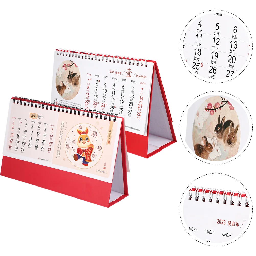

Calendar Chinese Standing Desk Table 2023 Daily Traditional Tabletop Free Shui Feng Year New Zodiac Hanging Wall Lunar Planner