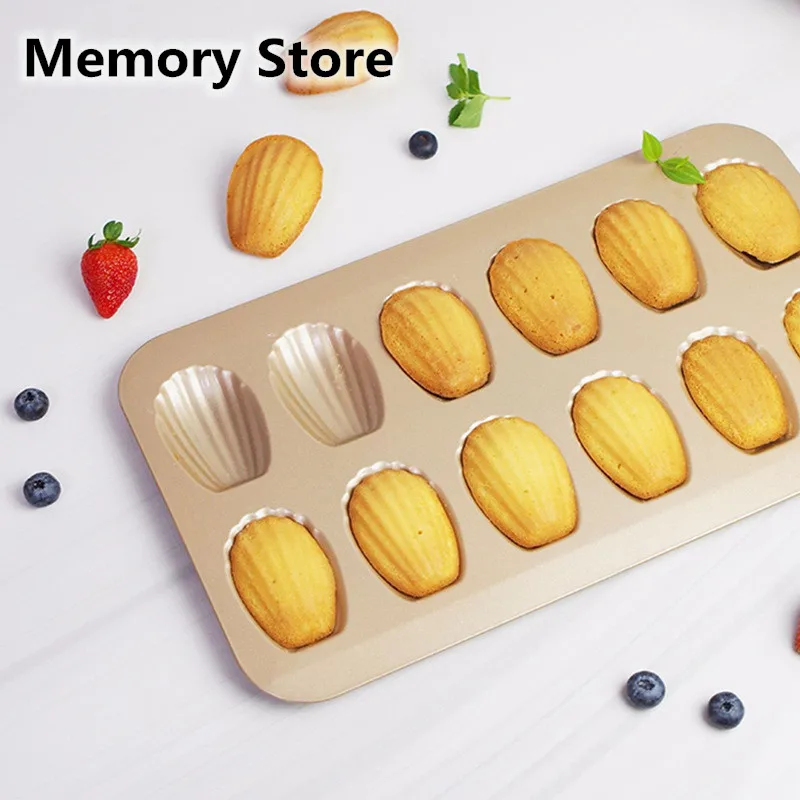 

2PCS Madeleine Cake Mold Shell Shape 12 Holes Cake Chocolate Baking Moulds Household DIY Cake Baking Tools Kitchen Bakeware