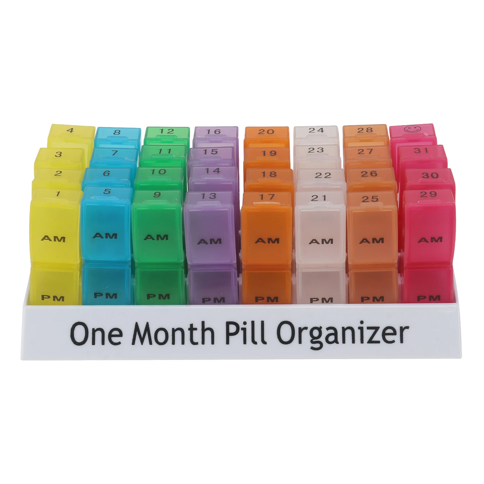 

1Pc Monthly Pill Organizer Quick-Refill Daily Pill Case Removable Medicine Box