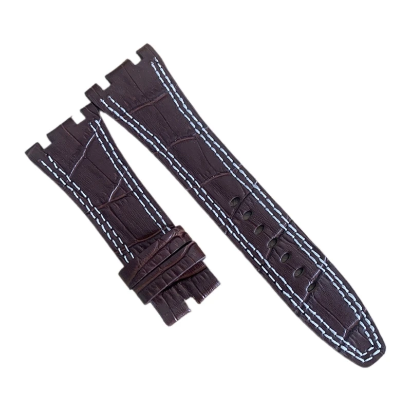 Кожаный ремешок для часов сменный быстросъемный гибкого браслета диаметром 28 мм