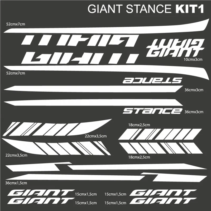 

Frame Sticker GIANT KIT1 G-14 for MTB Mountain Bike Road Bike Bicycle Cycling Decals KIT 1