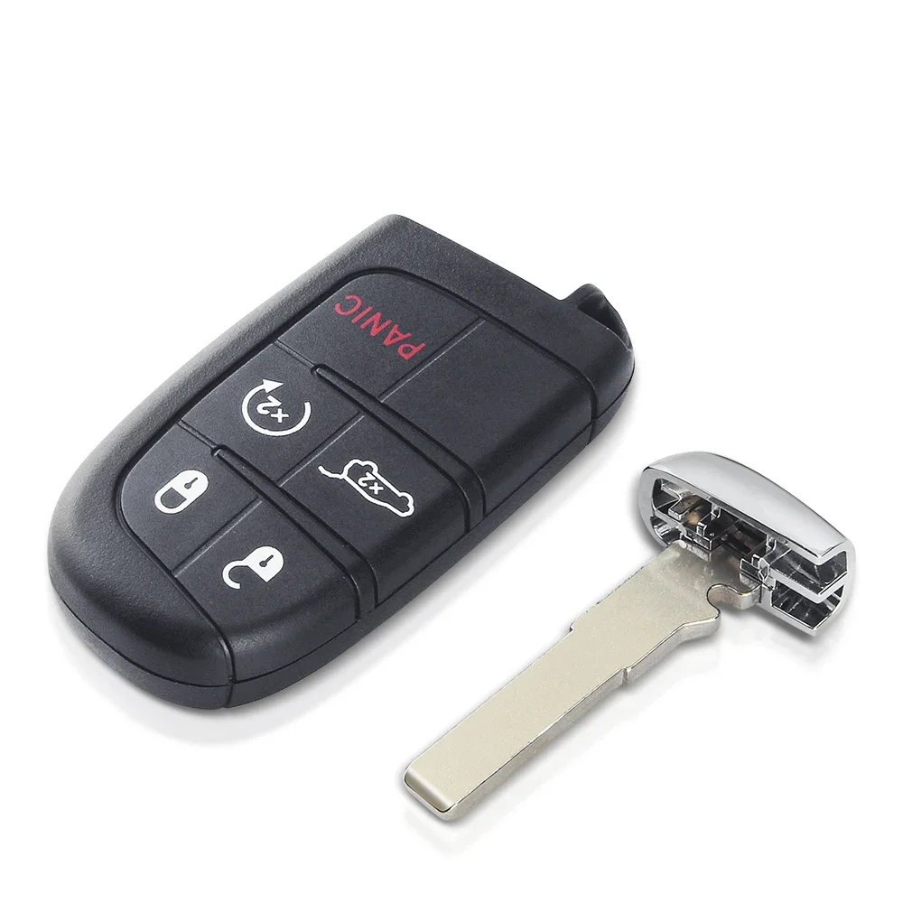 

KEYYOU для Jeep Chrysler Dodge 2011-up Smart Remote Car Key Shell Чехол-брелок 2/3/4/5 кнопок