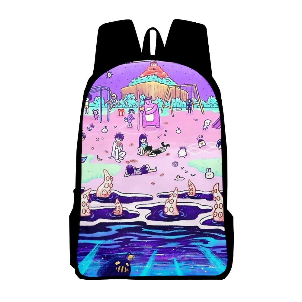 Милый красочный мультяшный рюкзак Omori повседневный для женщин и мужчин забавный