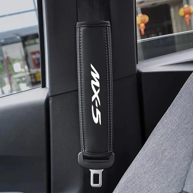 2 шт. верхний кожаный ремень безопасности Nappa чехол на плечо для Mazda 3 5 MX-5 skyactive cx3 cx5