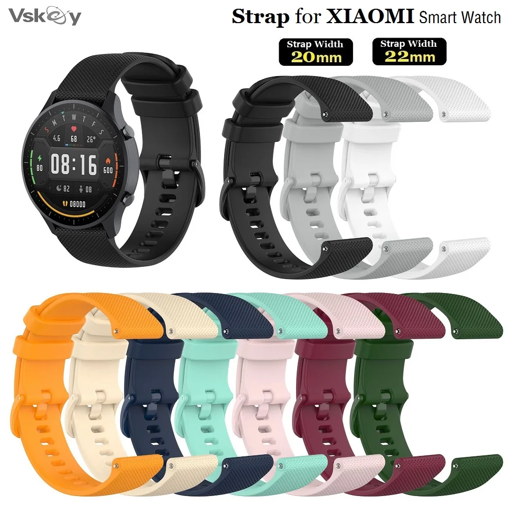 Price Correa de silicona para reloj inteligente, accesorio para Xiaomi Watch S1 Active Mibro X1 Color Imilab KW66 Haylou RS4 RS3 RT2 GST, 20mm 22mm, 50 unidades