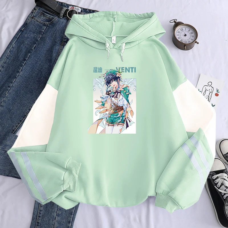 

Game Genshin Impact Barbatos Aesthetic Kawaii Cartoon Women Hoodies Long Sleeve Harajuku Men/Women Oversized Winter Sweatshirts