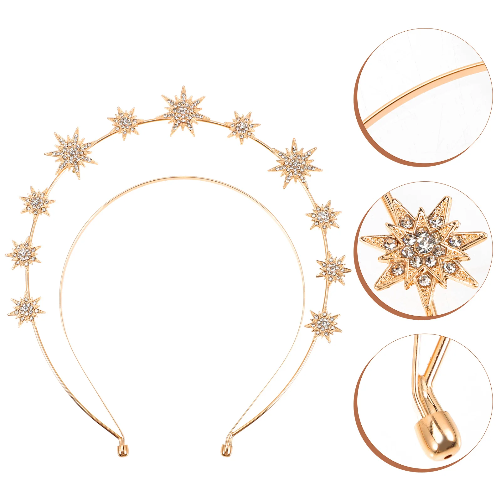 

Hair Headband Bridal Hoops Headdress Headbands Star Woman Goddess Women Double Layer Delicate Accessory Pointed Six Girl