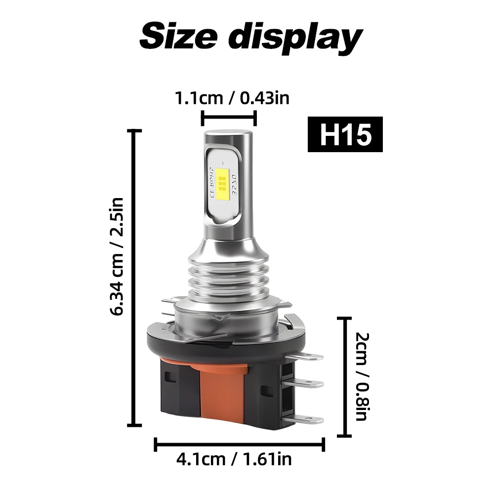 

Canbus 150W H15 Дальние фары дальнего света DRL 29000LM H4 Лампа для фар Plug And Play 6000K HP5 Светодиодные автомобильные фары для автомобиля 12 В
