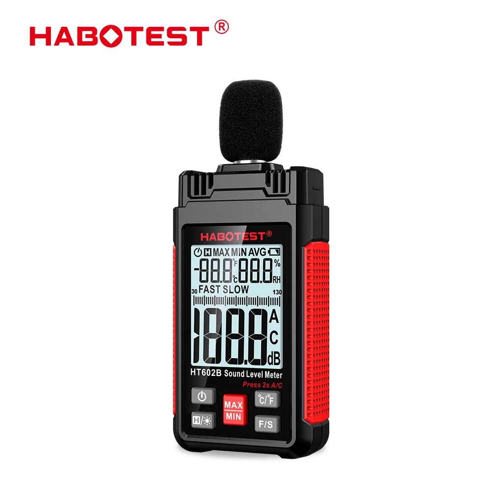 

HABOTEST Sound Level Meter Audio Level Meter 30-130d Decibel Meter Portable Noise Meter Decibelimetro Handheld db Meter