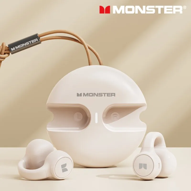 

Original Monster 5.3 Wireless Bluetooth Headset XKT21 Surround Stereo Ear Hook Headphones HD Call Touch Control Gaming Earbuds