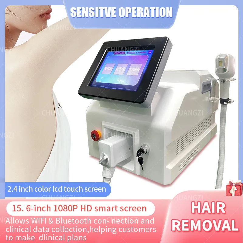 

2023 Diode L-aser Hair Removal Machine Facial Hair Fast Painless Depilator Machine 808 755 1064 Epilator Touch Handle