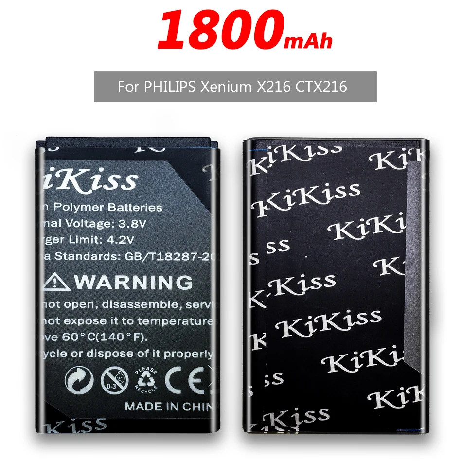 Оригинальный аккумулятор KiKiss 1800 мАч AB1050EWM для PHILIPS Xenium X216 CTX216 идеальная замена