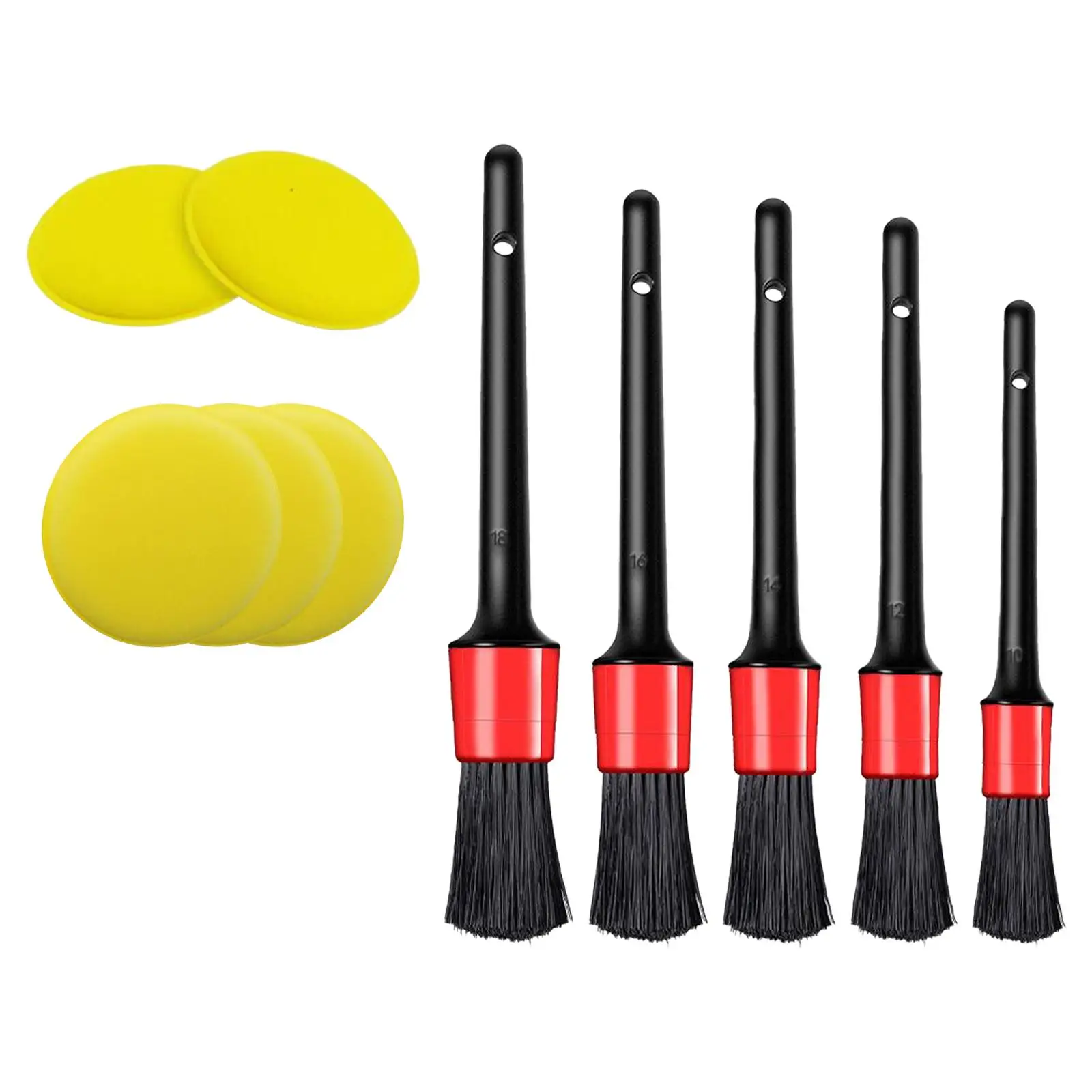 

5 Pieces Car Detailing Brush Set Multi Purpose Detail Cleaner Brushes Fit for Upholstery Leather Motorcycle Automotive Lug Nut