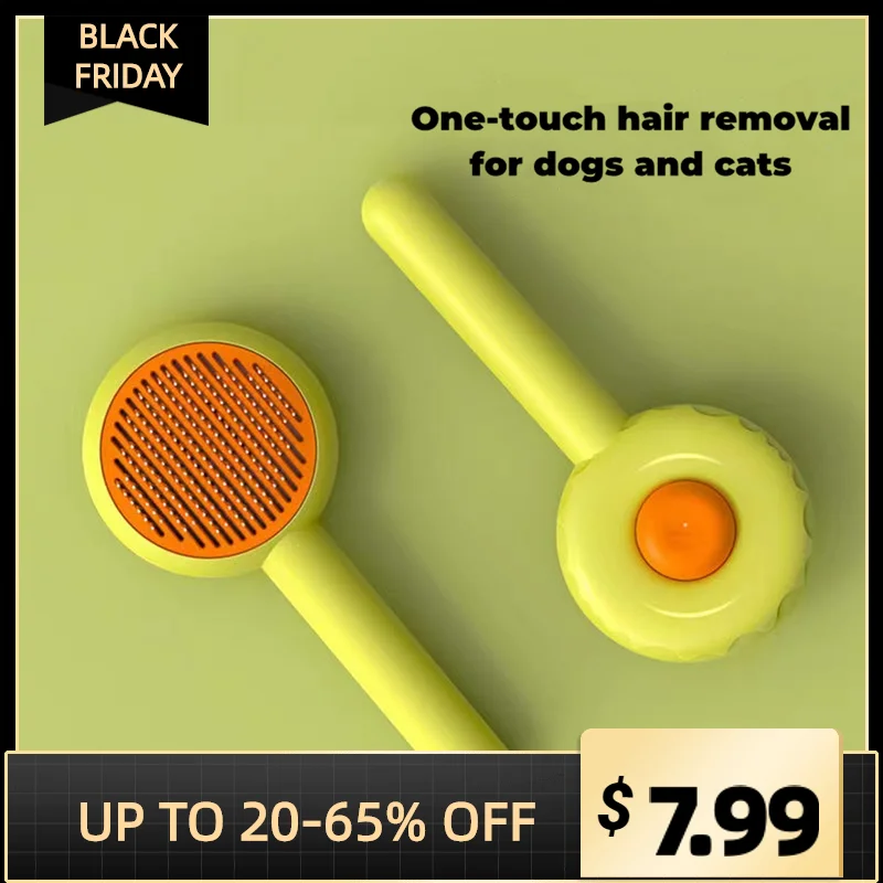 

Doughnut pet cat comb to remove the floating hair cat combing brush hair loss special cat hair cleaning artifact dog hair comb