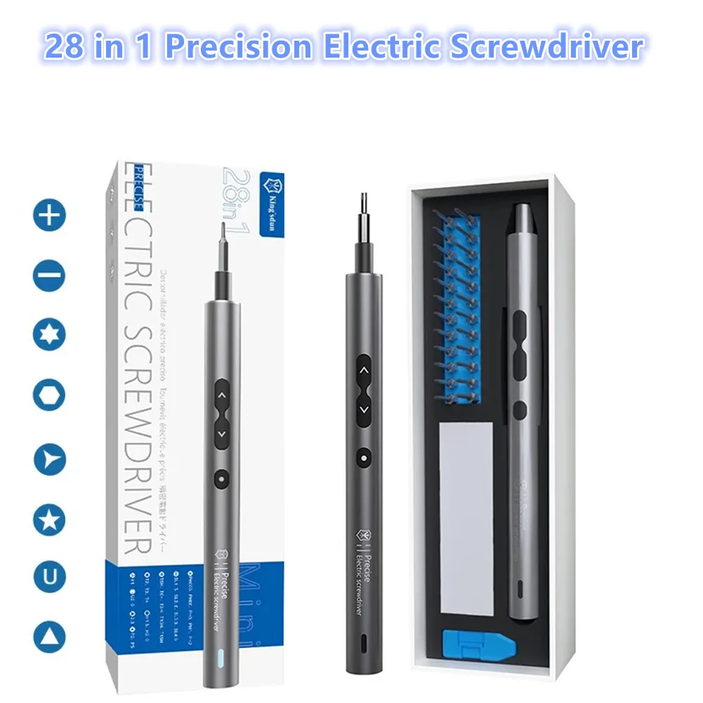 

28 In 1 Cordless Electric Screwdriver Set Precision Magnetic Multifunctional Screwdriver For Phone Laptop Repair With LED Light